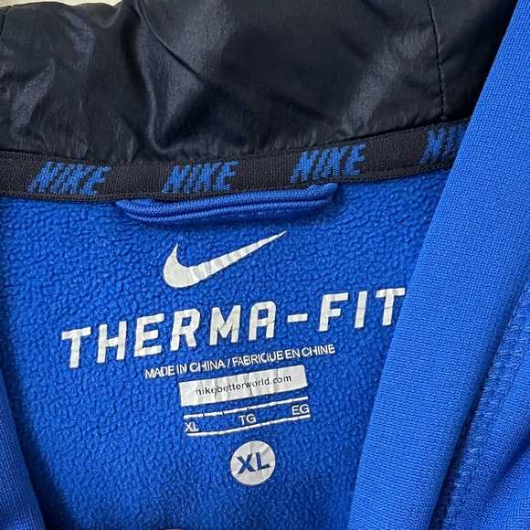Nike Men's Therma-Fit Blue Graphic Pullover Hooded Sweatshirt Size XL - Picture 6 of 10